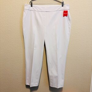 NWT SPANX Slim Straight Ankle Pant Pull On Classic White Size 2X Style 20372R